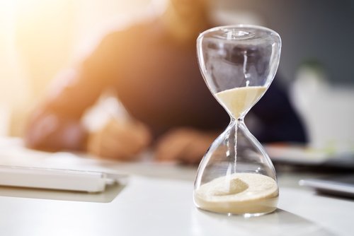 Clessidra Sulla Scrivania.